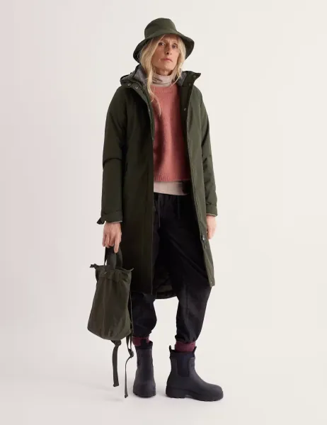 Seasalt Cornwall Waterproof Hooded Longline Raincoat