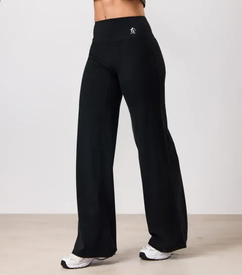 Women's Black 365 Lightweight Straight Leg Yoga Trousers