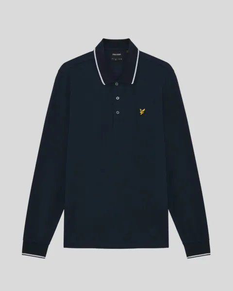 Lyle & Scott Tipped Long Sleeve Polo Shirt