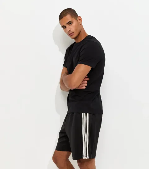 Men's Black Track Sweatshirt Shorts