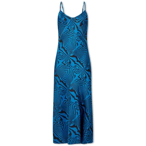 Warped Zebra Slip Dress