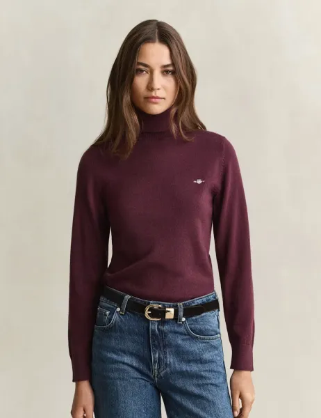 Gant Merino Wool Rich Roll Neck Jumper