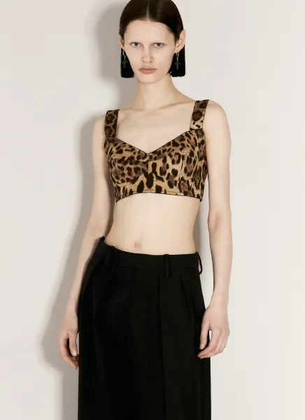 Leopard Print Bustier Top