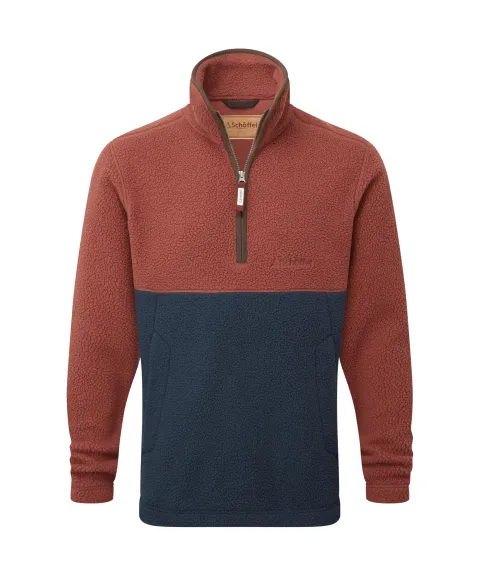 Schöffel Country Berkeley Retro Fleece - True Navy/Red Brick