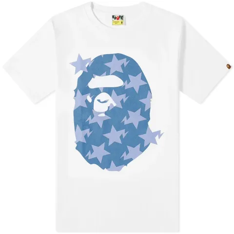 Denim STA Pattern Big Ape Head T-Shirt