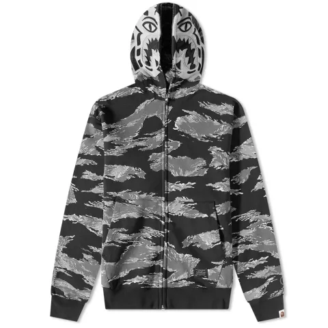 Tiger Camo Tiger Relaxed Fit Full Zip Hoodie