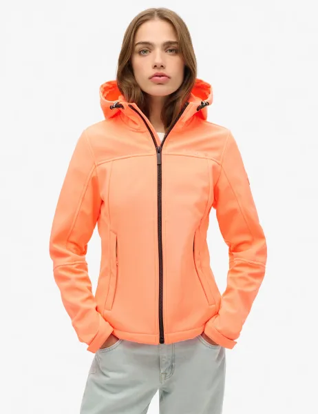 Superdry & Co Waterproof Hooded Jacket Coral
