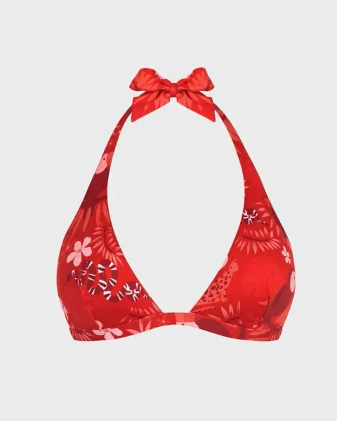 Vilebrequin Women Halter Bikini Top Papel De Embrulho