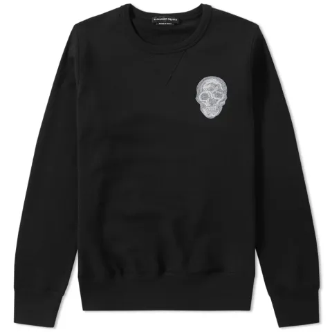 Embroidered Skull Crew Sweat