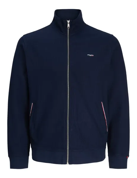 Jack & Jones Pure Cotton Zip Up Cardigan Navy