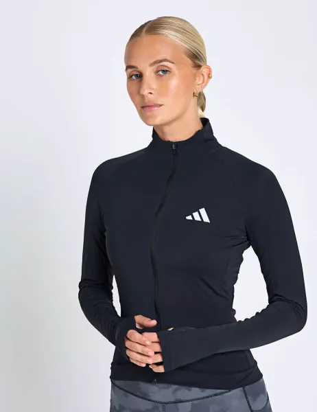 Adidas Zip Up Fitted Running Jacket