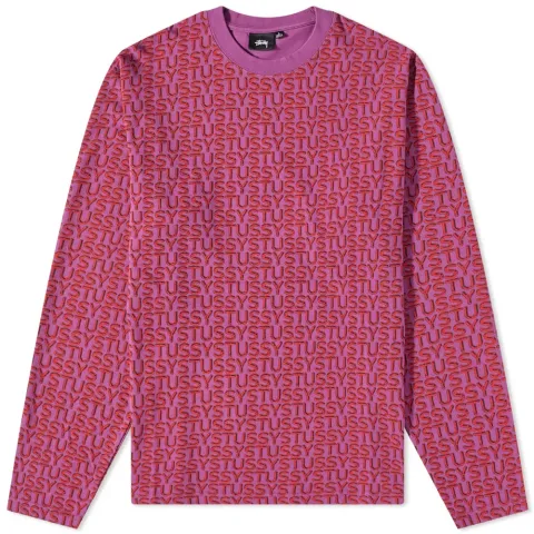 Long Sleeve Letter Stripe Crew T-Shirt