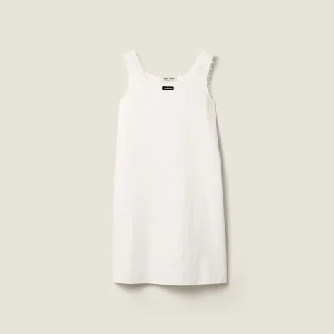 Slubbed poplin dress