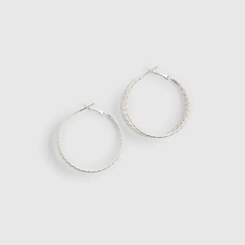 River Island 3 Row Hoop Earrings