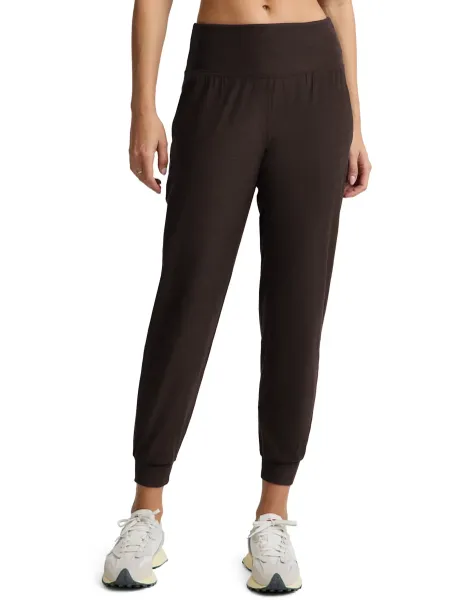 Beyond Yoga Midweight Spacedye Midi Tapered Joggers Dark Brown