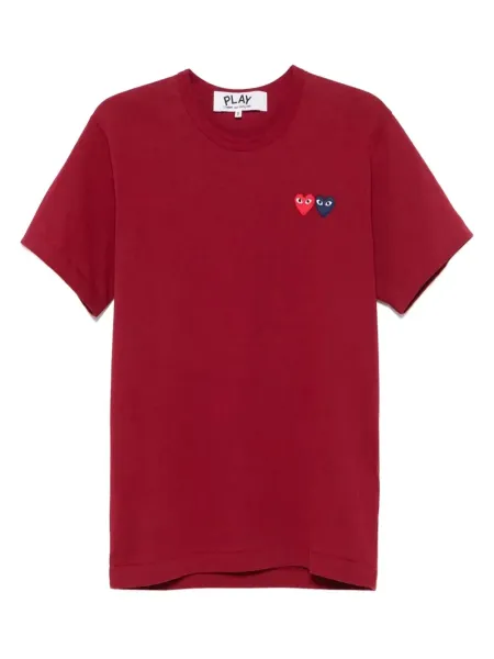 Double Heart T-Shirt Burgundy