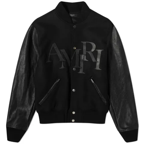 Staggered Logo Varsity Jacket