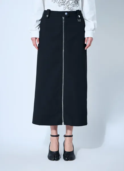 Bonded Crepe Midi Skirt