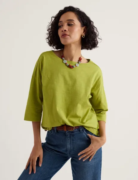 Seasalt Cornwall Pure Cotton Slash Neck Top