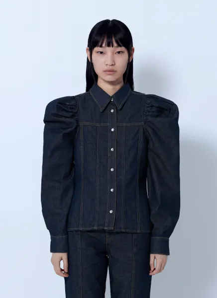 GANNI Slub Denim Shirt