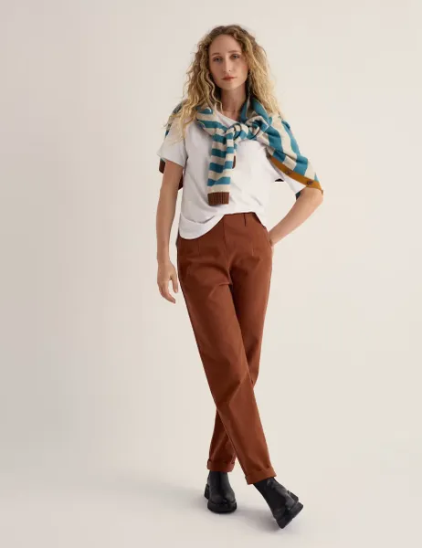 Seasalt Cornwall Cotton Rich Tapered Ankle Grazer Trousers