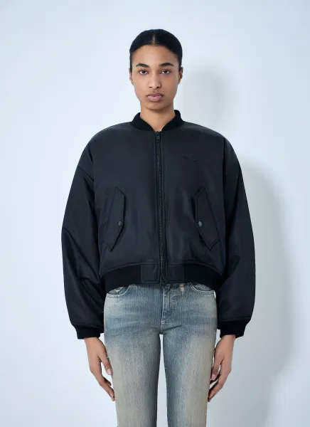 Zip-Front Bomber Jacket