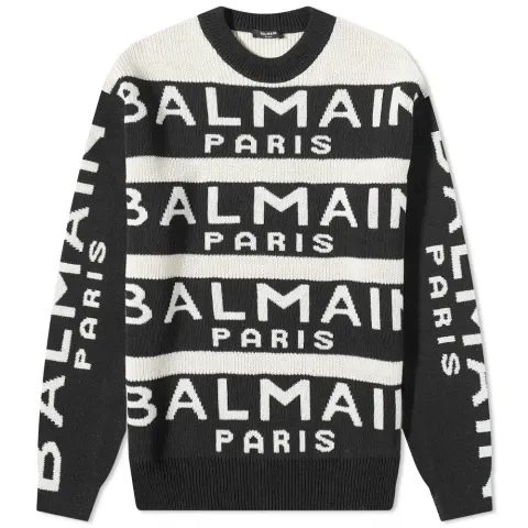 All Over Balmain Pullover Hoodie