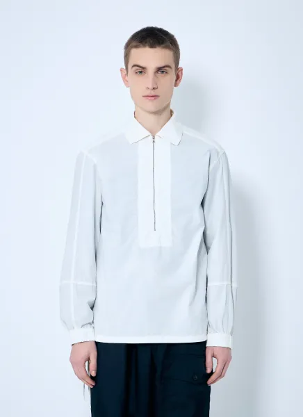 Cotton Zip-Up Shirt