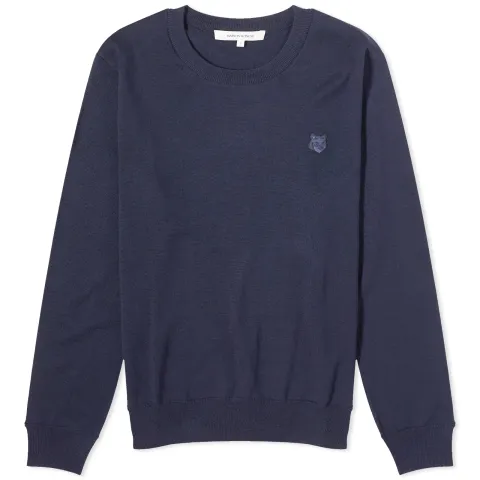 Bold Fox Head Patch Crew Jumper