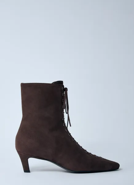 Suede Lace-Up Boots