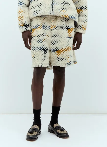 Printed Fleece Shorts
