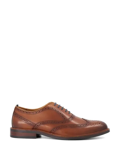 Dune London Leather Brogues Tan