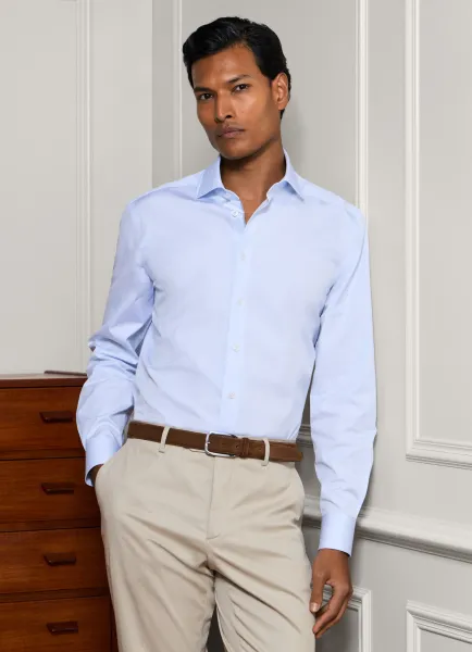 Tailored Fit Fine Stripe Selvedge Shirt