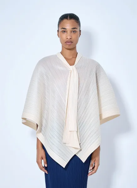 Pleated Cape Blouse