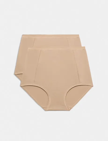 Marks & Spencer 2 Pack Firm Control Full Briefs Rose Quartz