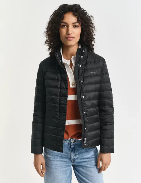 Gant Lightweight Quilted Padded Puffer Jacket Black