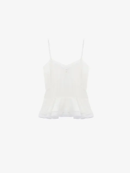 Silk Peplum Cami Top