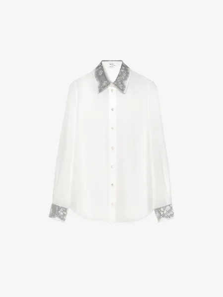 Floral Lace Detail Shirt