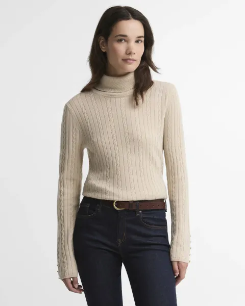 Georgette Cable Knit Rollneck Jumper