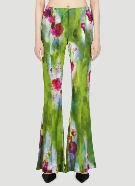 Floral Print Flared Pants