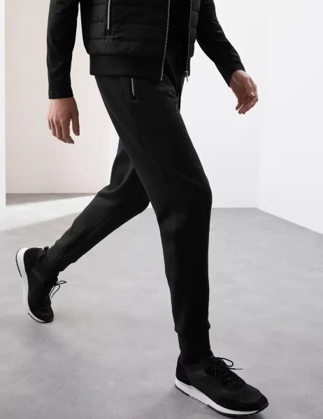 Autograph Regular Fit Cotton Rich Performance Cuffed Joggers Black