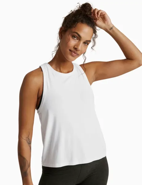 Featherweight Rebalance Crew Neck Vest Top White
