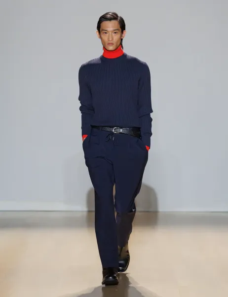 Autograph Wool Blend Performance Trousers Dark Navy