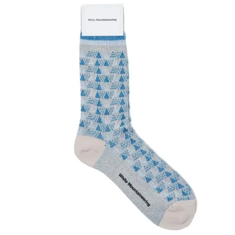 Jacquard Triangle Pattern Middle Socks