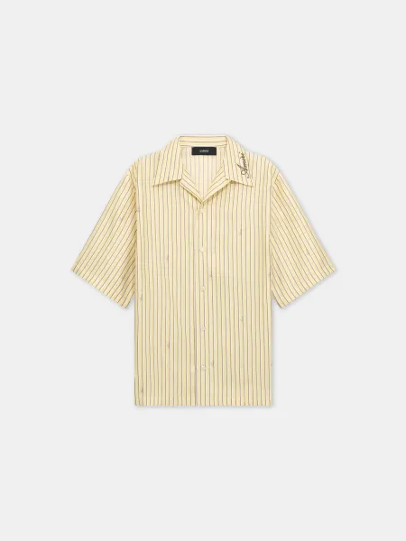 SCRIPT BOWLING SHIRT - Sherbet Yellow
