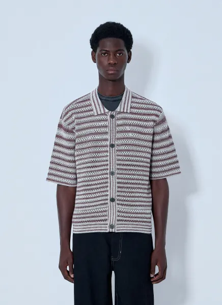 Button-Front Knit Cardigan