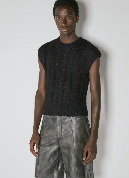 Cable Knit Sweater Vest