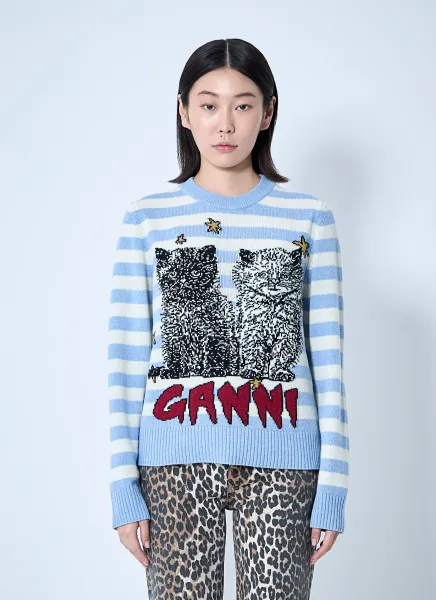 Striped Graphic Sweater