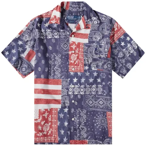Bandana Patchwork Print Vacation Shirt