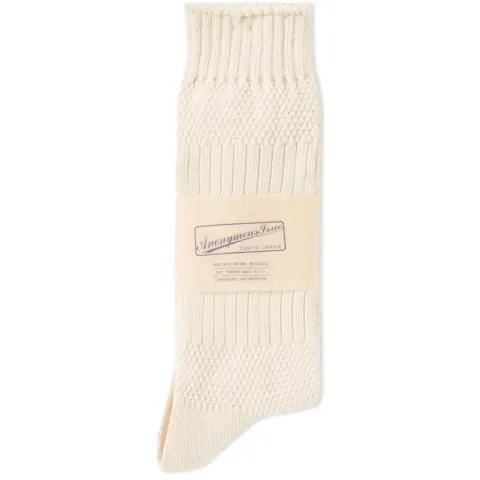 Moss Stitch Crew Sock